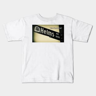 Helms Avenue, Rancho Cucamonga, California by Mistah Wilson Kids T-Shirt